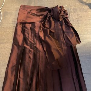 Silk cocktail skirt. Color is copper. One size fits all - generous sash